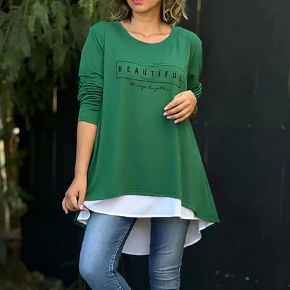 Mattina | Women Layered-Look Tee | Effortless