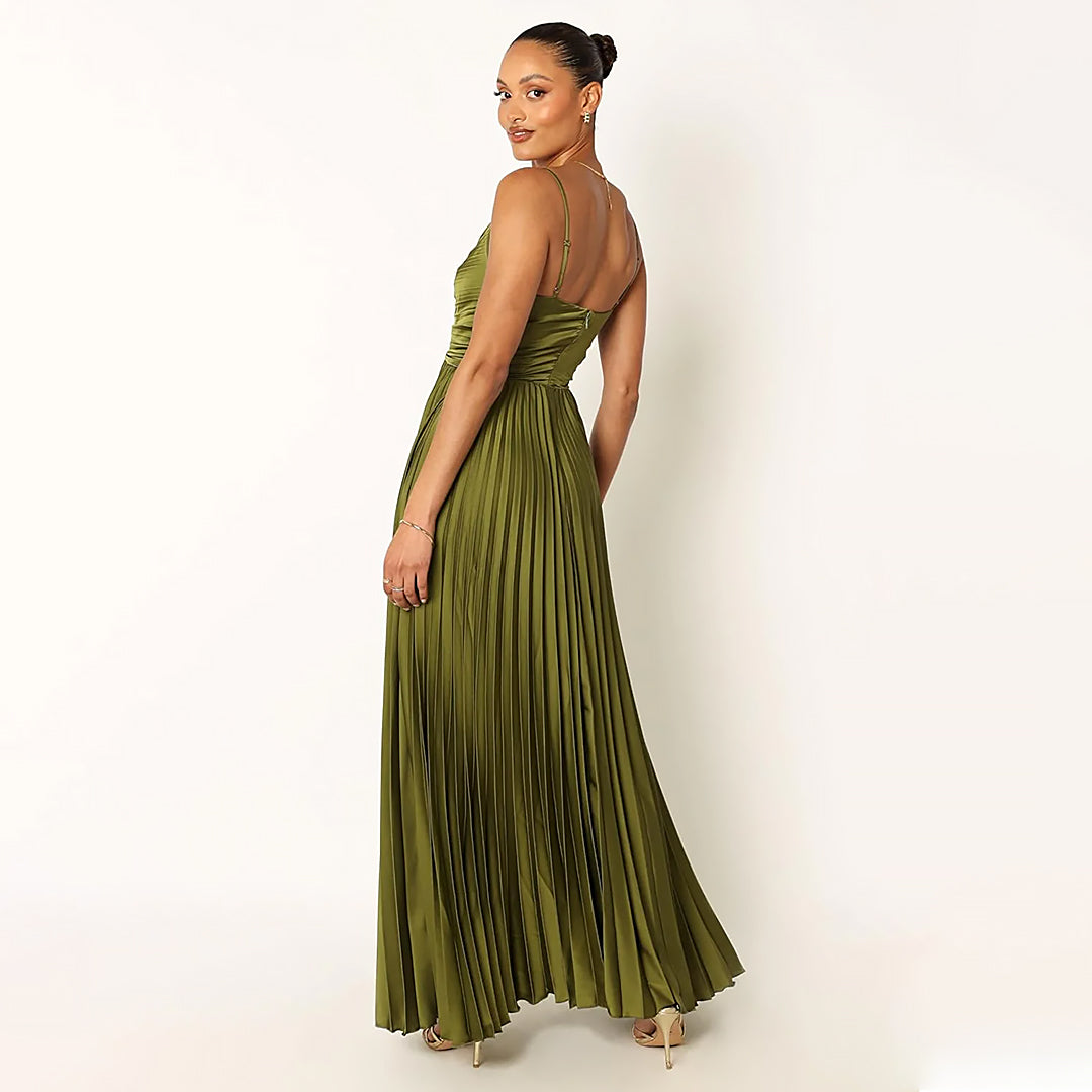 Arden | Women Pleated Maxi Dress | Adjustable Fit