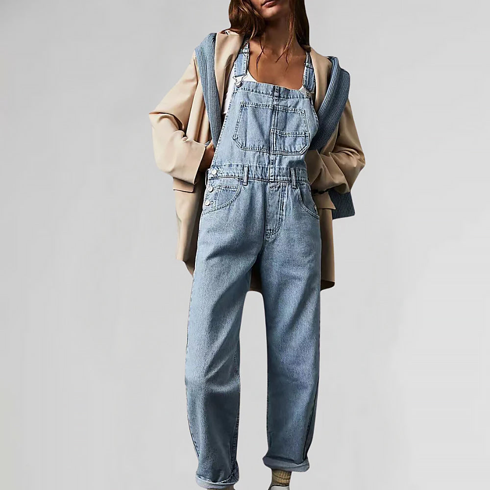 Tayla | Women Structured Denim Jumpsuit | Functional Detail