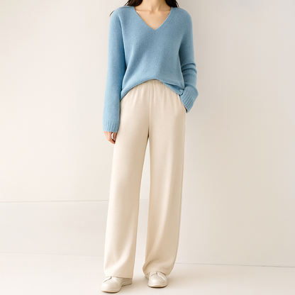 Mira | Women Tapered Wool Pants | High-Waist