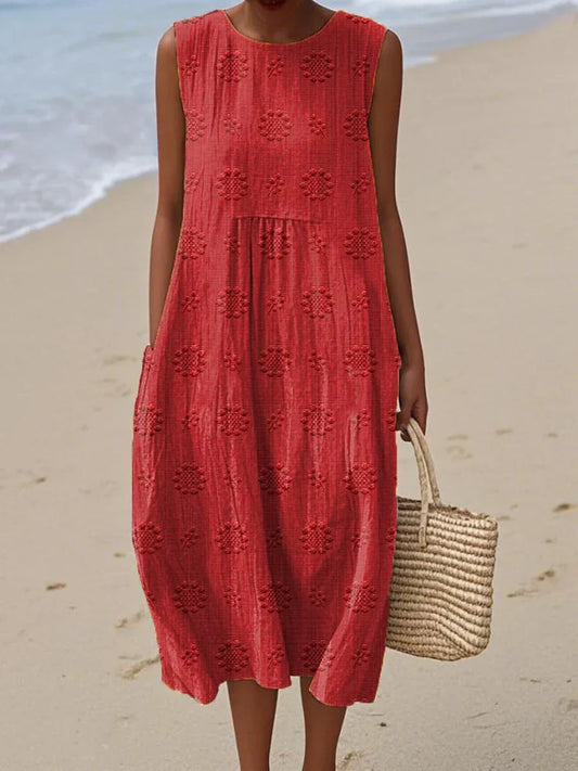Shayla | Women Sleeveless Midi Dress | Breezy Comfort