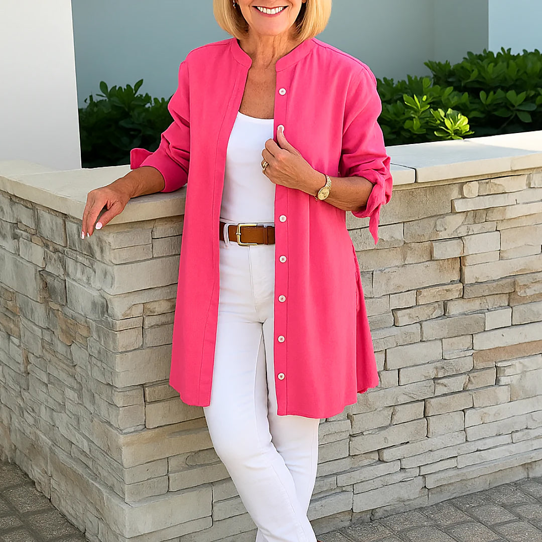 Harper | Women Button-Up Long Sleeve Shirt | Versatile & Easy-Care