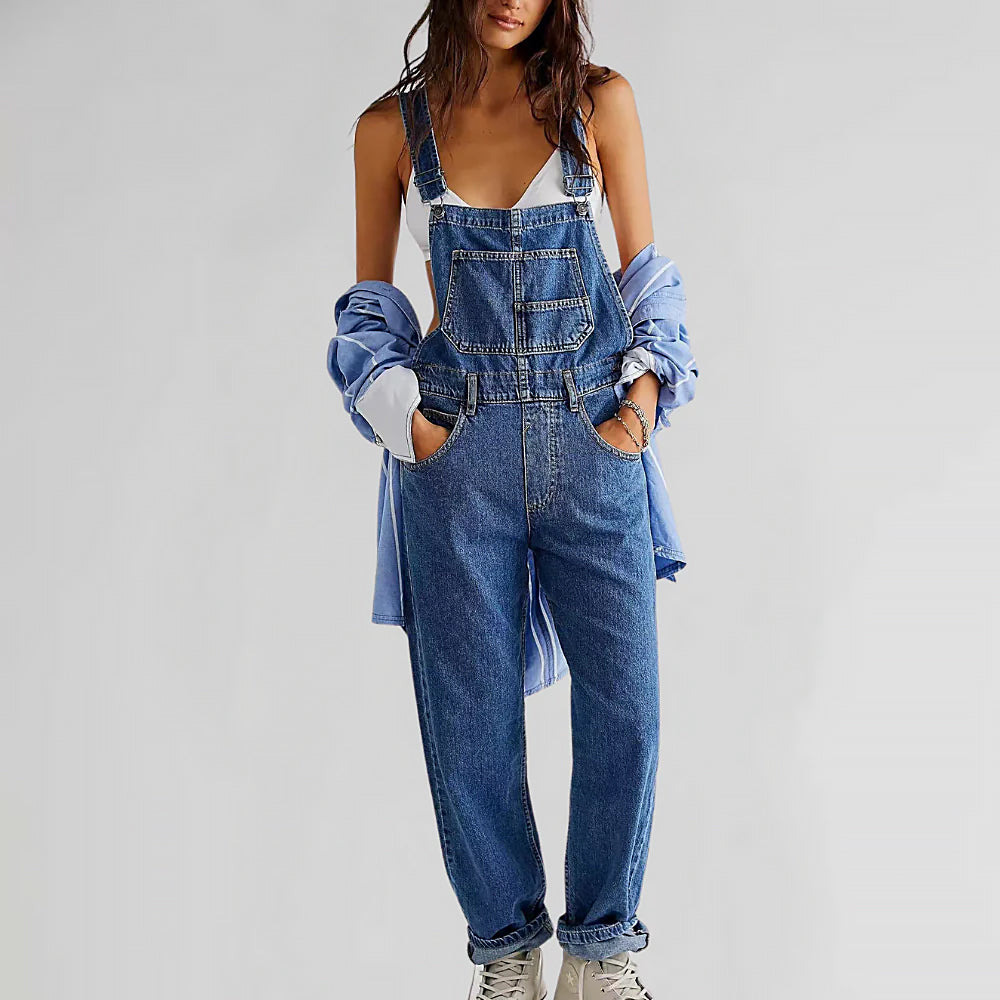 Tayla | Women Structured Denim Jumpsuit | Functional Detail