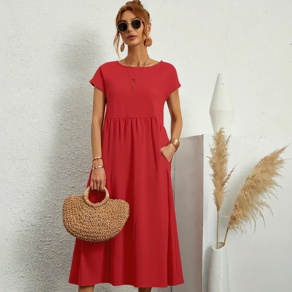 Harper | Women Breathable Midi Dress | Relaxed Fit