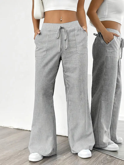 Alina | Women's Striped Pants | Comfortable & Flattering