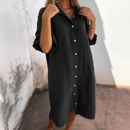 Ava | Women’s Oversized Shirt Dress | Effortless Bohemian Vibe