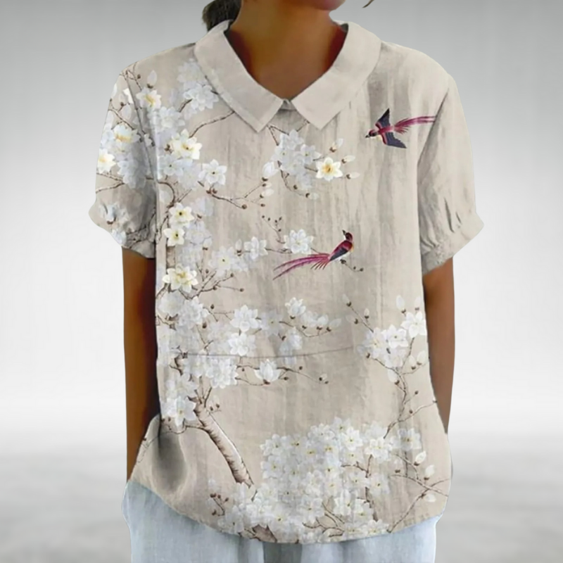 Sophia™ - Retro floral blouse
