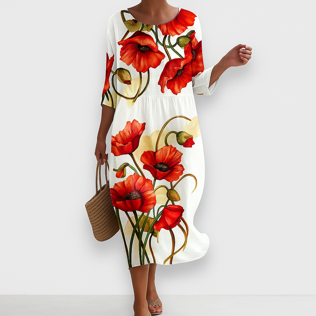 Miranda | Women Elegant Maxi Dress | Floral Design