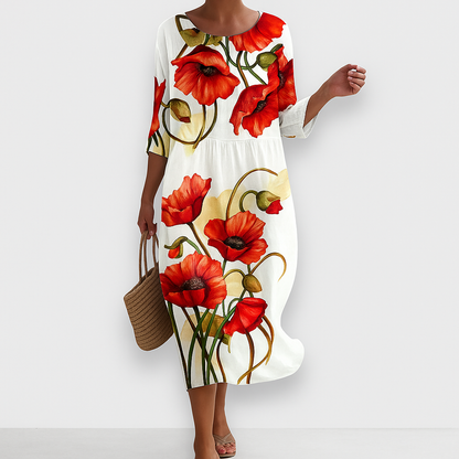 Miranda | Women Elegant Maxi Dress | Floral Design