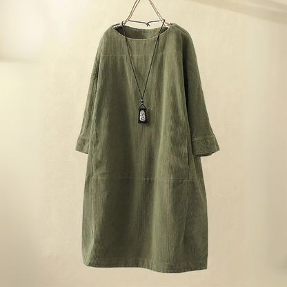Morgan | Women Corduroy Tunic Dress | Relaxed Fit