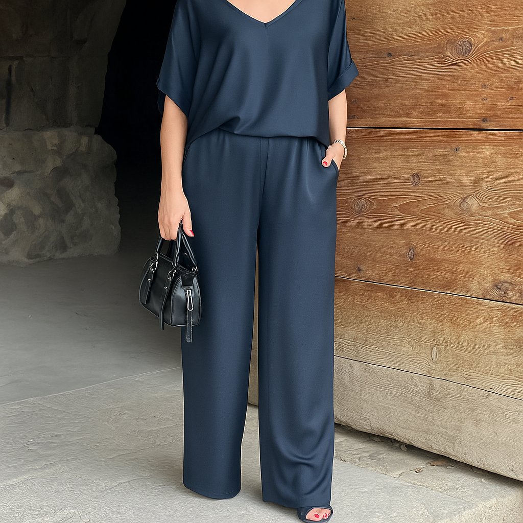 Matilda | Women Draped Two-Piece Set | Effortless Elegance