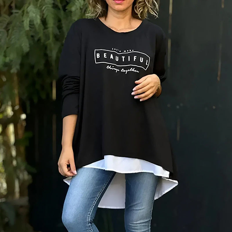 Mattina | Women Layered-Look Tee | Effortless