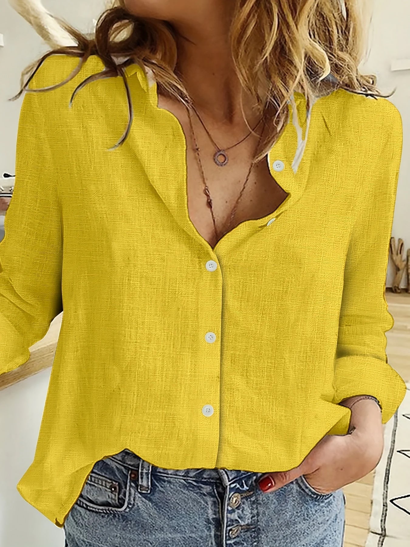 Mikayla | Women’s Lightweight Blouse | Button-Down