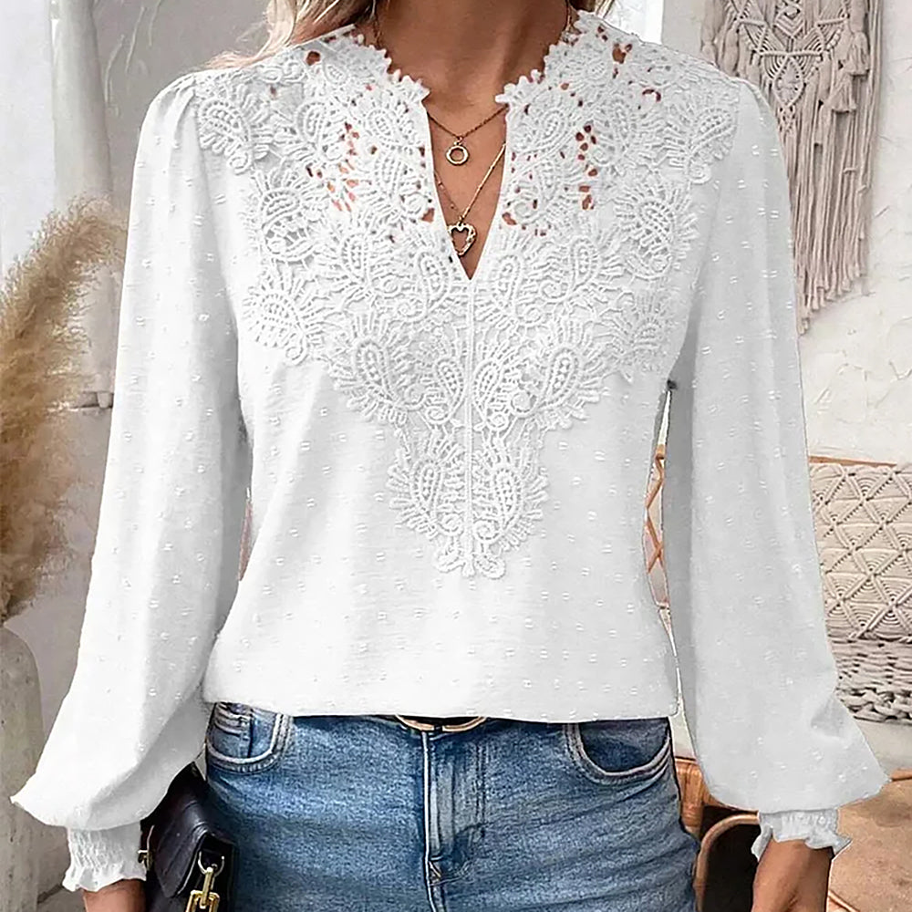 Ava | Women Lace Detail Blouse | Versatile & Elegant