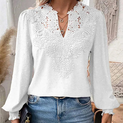 Ava | Women Lace Detail Blouse | Versatile & Elegant