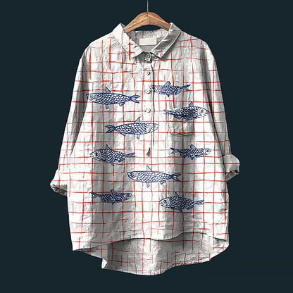Delphine | Women’s Artistic Vintage Shirt | Relaxed Fit