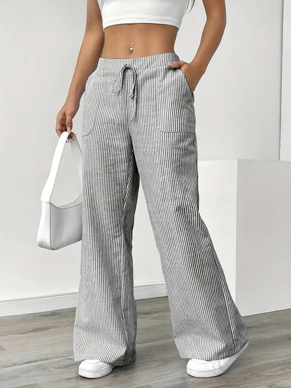 Alina | Women's Striped Pants | Comfortable & Flattering