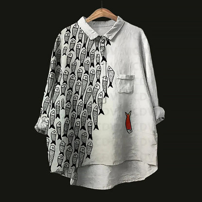 Delphine | Women’s Artistic Vintage Shirt | Relaxed Fit