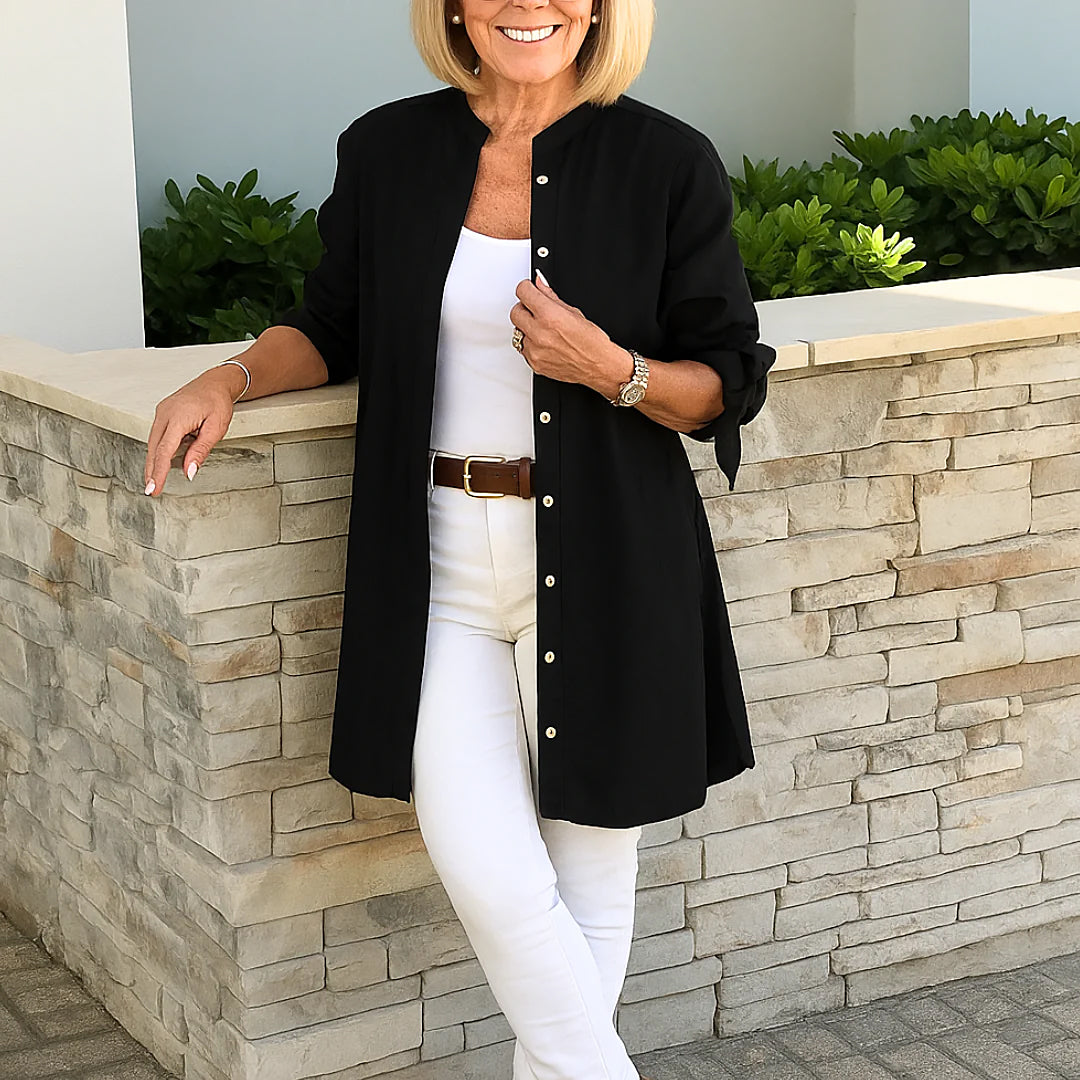 Harper | Women Button-Up Long Sleeve Shirt | Versatile & Easy-Care