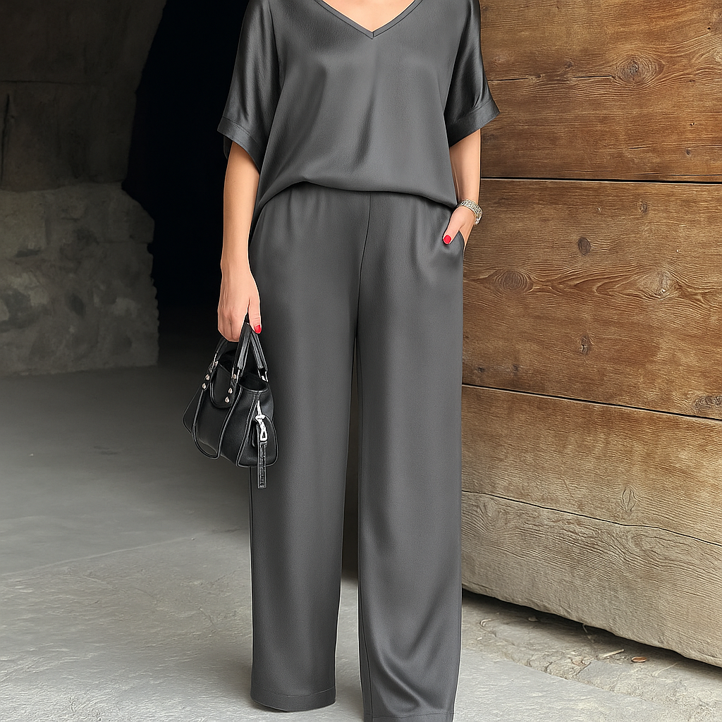 Matilda | Women Draped Two-Piece Set | Effortless Elegance