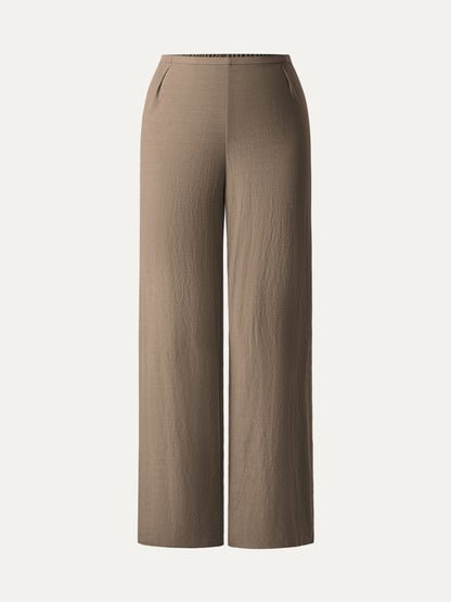 Lisa™ | Cotton-linen Mid Rise Straight Leg Pant