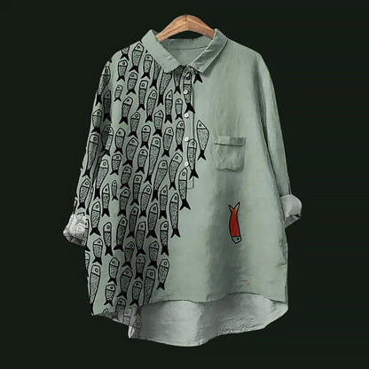 Delphine | Women’s Artistic Vintage Shirt | Relaxed Fit