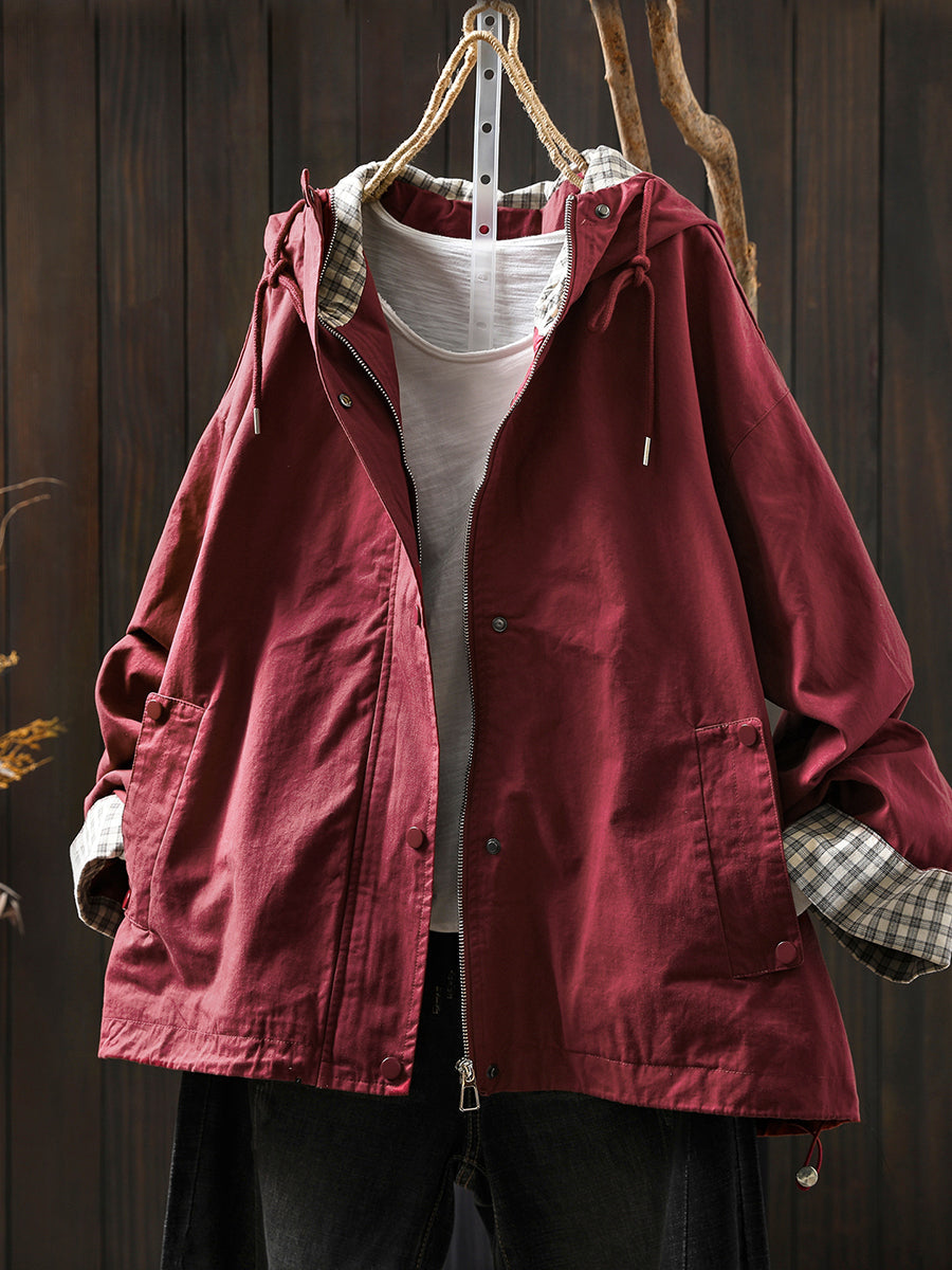 Matilda - Plus Size Women Hooded Cotton Cardigan Coat