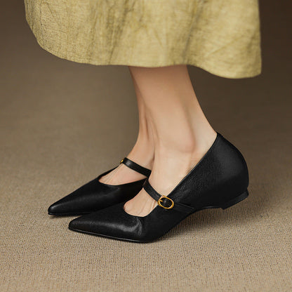 Grace - Genuine Leather Heels