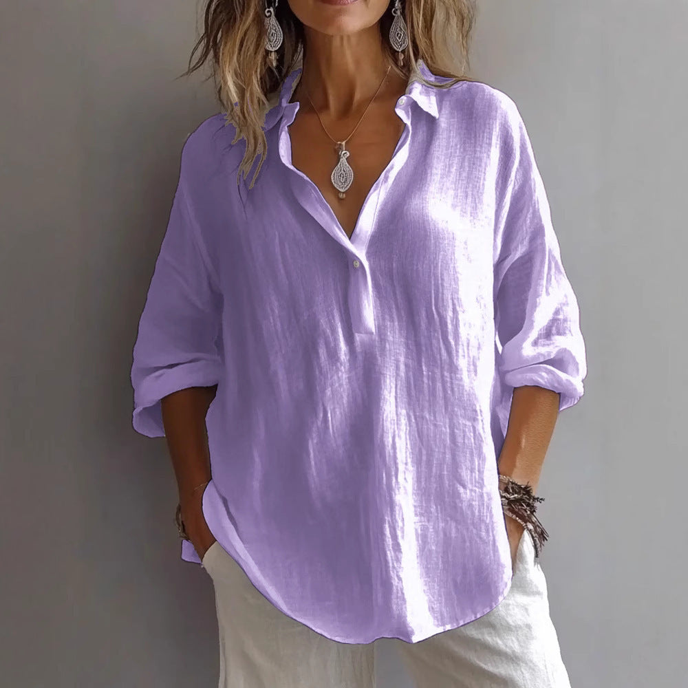 Rae | Women Breathable V-Neck Blouse | Versatile Style