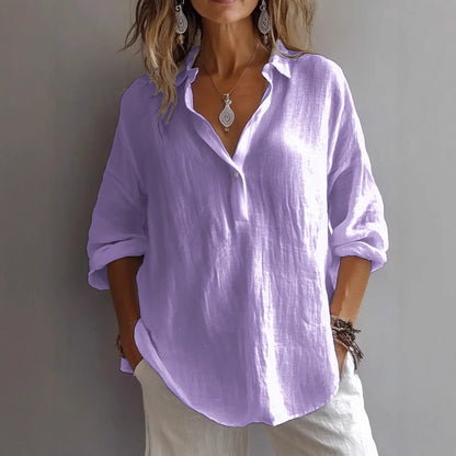 Rae | Women Breathable V-Neck Blouse | Versatile Style