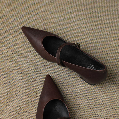 Grace - Genuine Leather Heels