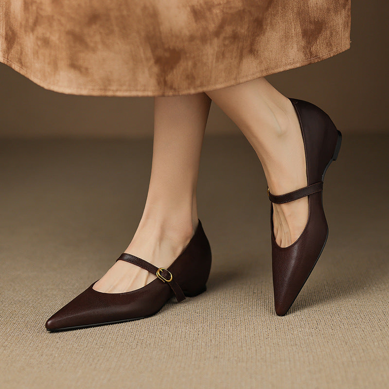 Grace - Genuine Leather Heels