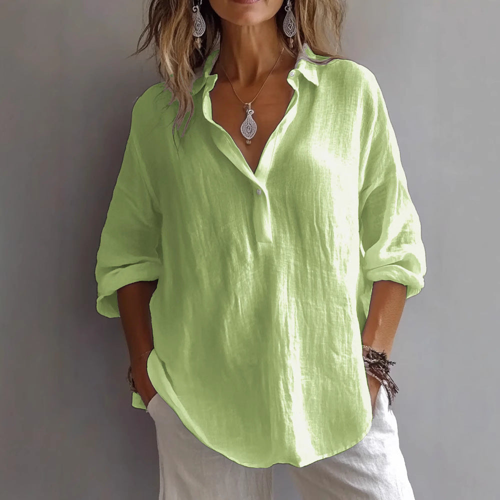 Rae | Women Breathable V-Neck Blouse | Versatile Style