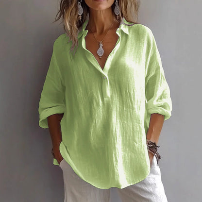 Rae | Women Breathable V-Neck Blouse | Versatile Style