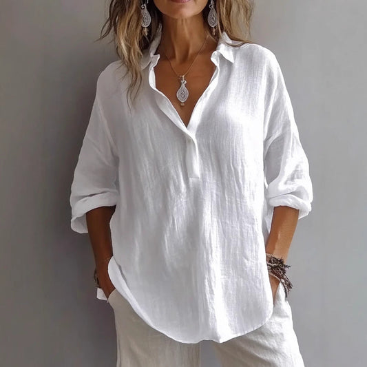Rae | Women Breathable V-Neck Blouse | Versatile Style