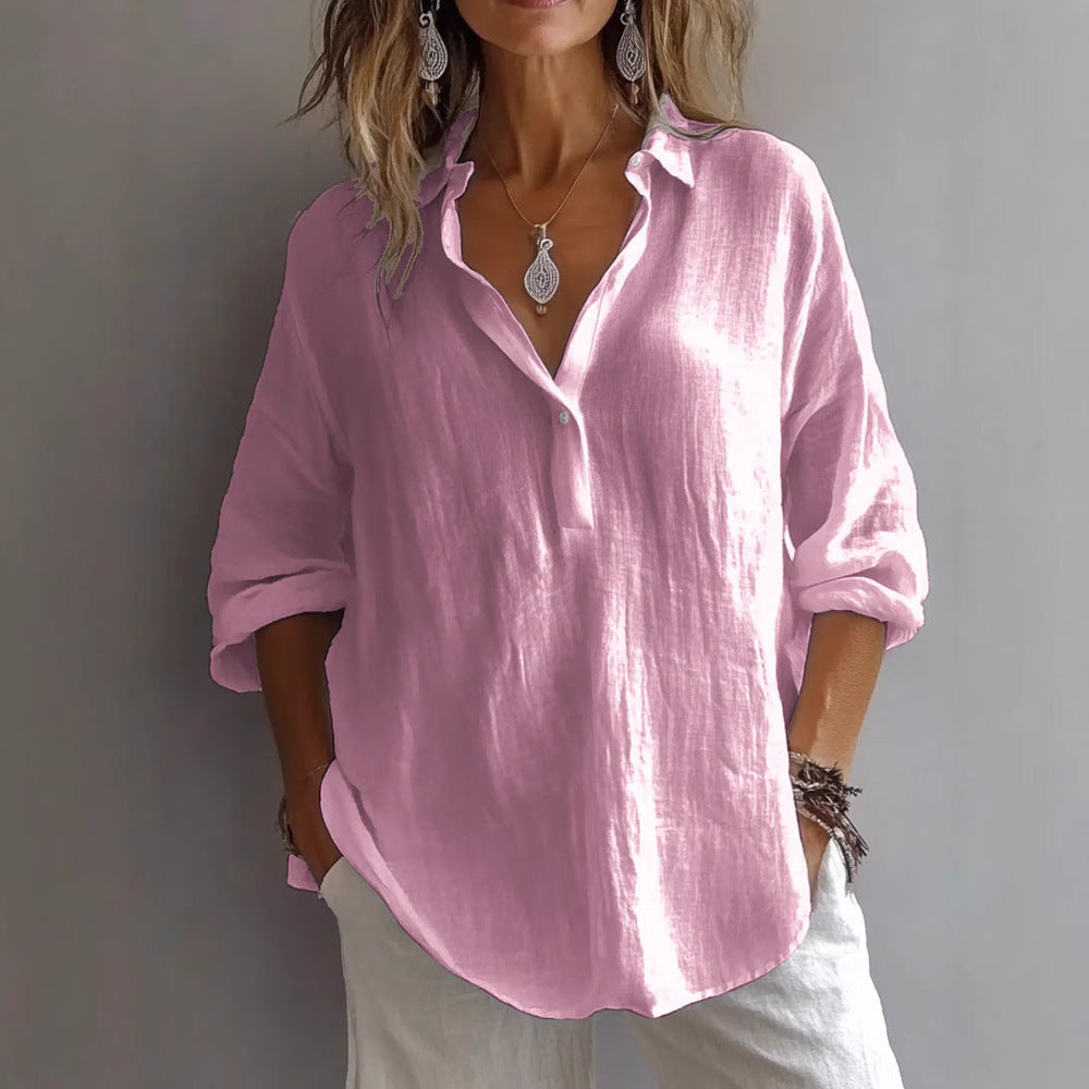 Rae | Women Breathable V-Neck Blouse | Versatile Style