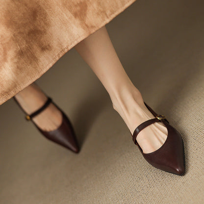 Grace - Genuine Leather Heels