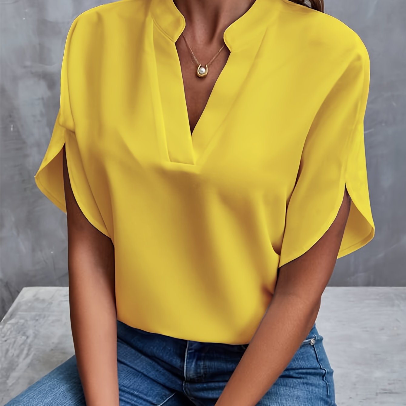 Imogen | Women Lightweight V-Neck Blouse | Versatile Comfort