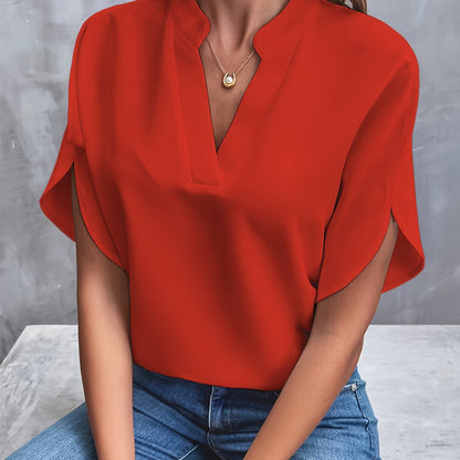 Imogen | Women Lightweight V-Neck Blouse | Versatile Comfort