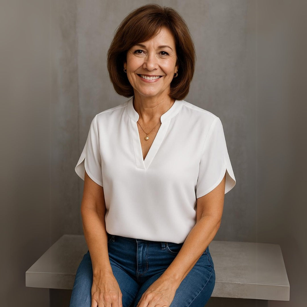 Imogen | Women Lightweight V-Neck Blouse | Versatile Comfort