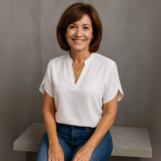 Imogen | Women Lightweight V-Neck Blouse | Versatile Comfort