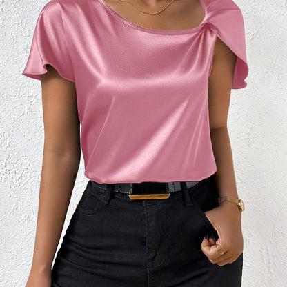 Loretta | Women Draped Top | Chic Shoulder Detail