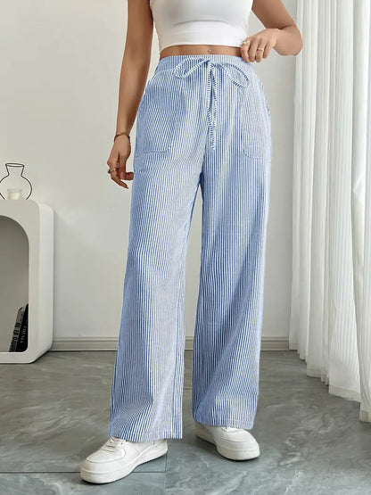 Alina | Women's Striped Pants | Comfortable & Flattering