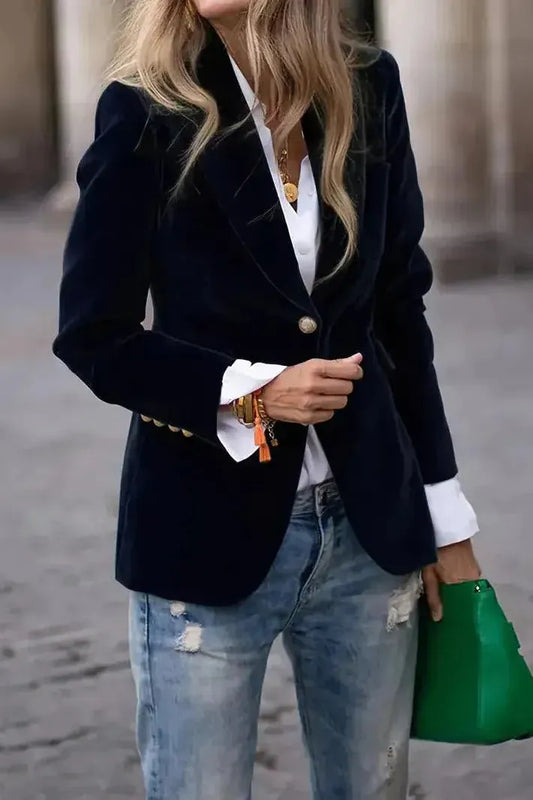 Remy | Women Velvet Tailored Blazer | Structured & Elegant