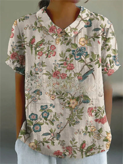 Inga | Women's Relaxed Floral Blouse | Comfortable & Versatile