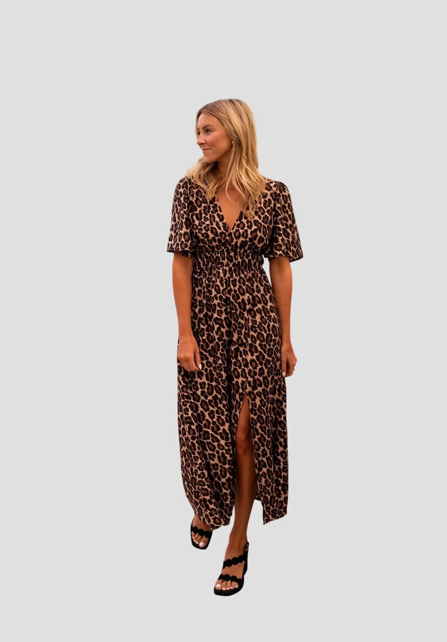 Arielle | Women Leopard Print Maxi Dress | Flowing & Stylish