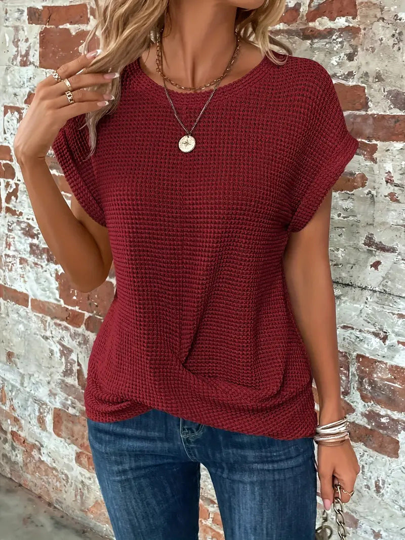 Ellis™ - Elegant Round Neck Blouse