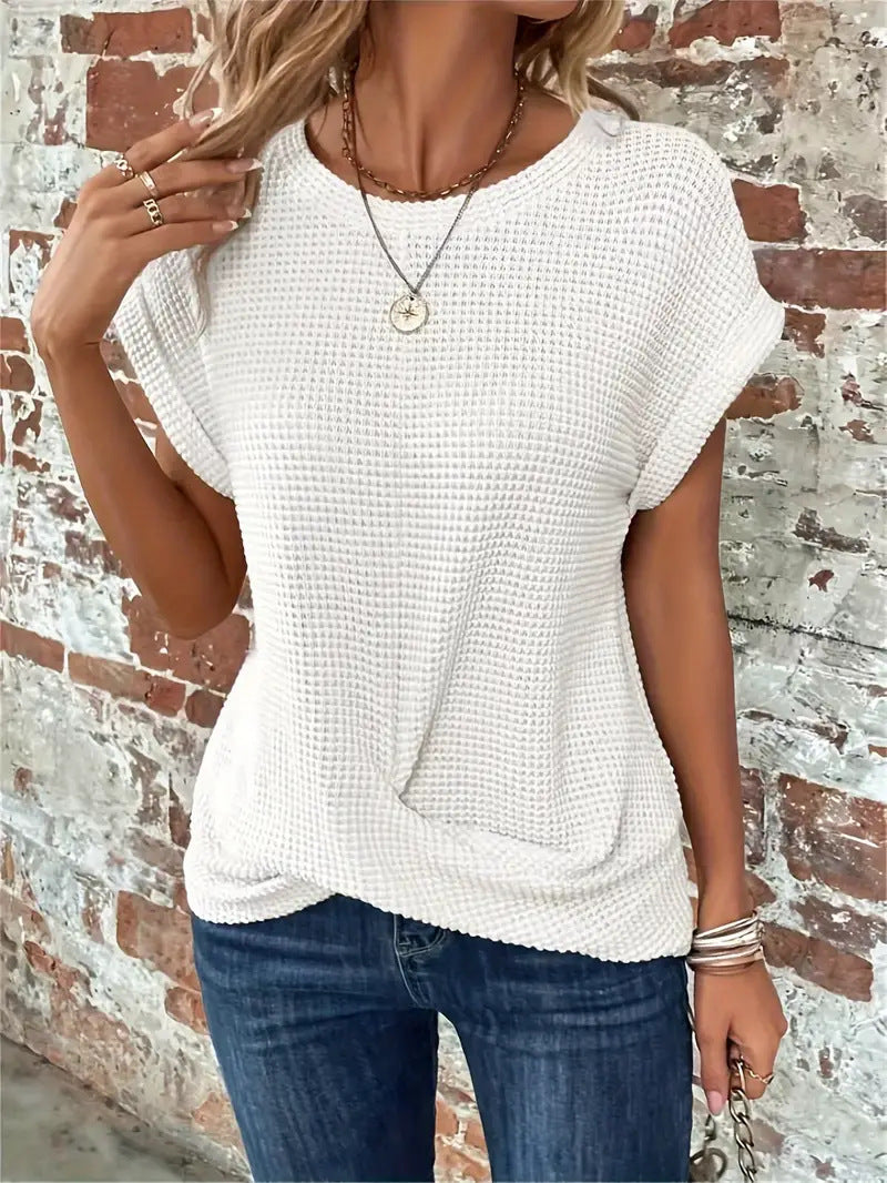 Ellis™ - Elegant Round Neck Blouse