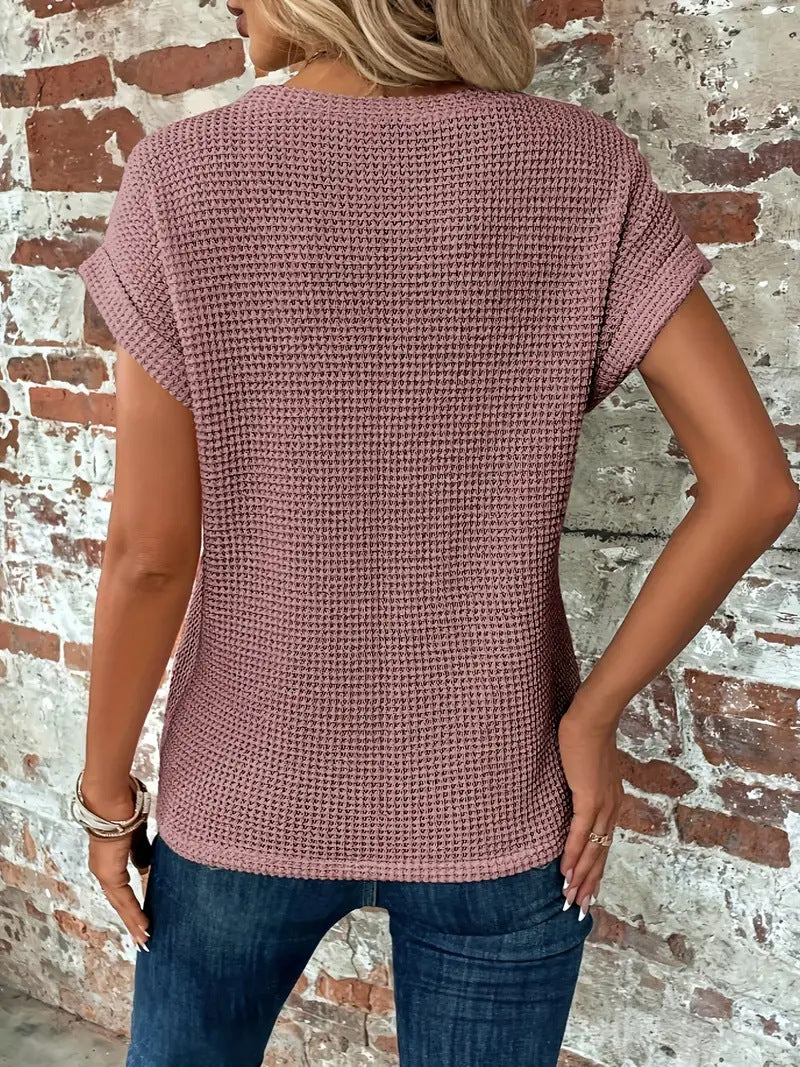 Ellis™ - Elegant Round Neck Blouse