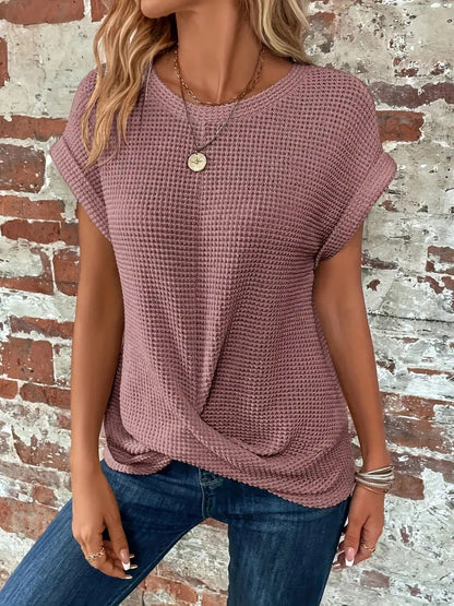 Ellis™ - Elegant Round Neck Blouse